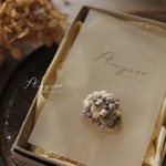 【ブローチ】雨あがりの紫陽花ー愛ー