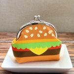 11月上旬発送予定　🍔ファストフードがま口🍟　ハンバーガー柄