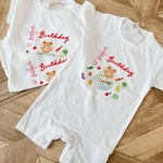 ハーフバースデー　ロンパース　80サイズ（受注製作品）　くま