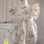 【BabyRito】＊渋カラーシリーズ＊ 綿麻ビッグスリーブチュニック 渋カラー くすみカラー 70cm 80cm ベビー服 女の子服 かわいい おしゃれ 大人かわいい アイボリー モーメント mOm