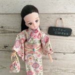 リカちゃん服 着物 【撫子色×桃花色】 リカちゃん着物