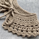 Crochet collar -Moca beige-