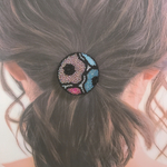 ビーズ刺繍ヘアゴム＊ステンドグラス風