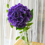 【新作】清風紫陽花とグリーンリーフの癒されアレンジ・お手間いらずの紫陽花インテリア～ガラス器とジェルの透明感でリラックス