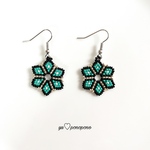 ❗️【SALE】Black×turquoise star ピアス/イヤリング