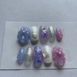 紫陽花ネイル ネイルチップ