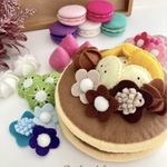 リニューアル♡お花畑のパンケーキ／フェルトままごと／オーダー制作/