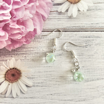 [2周年記念SALE]ちびころかすみ草 ピアス/イヤリング  ブルーグリーン系