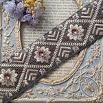 インド刺繍リボン　花　インド刺繍　スパンコール　刺繍リボン　リボン　りぼん　※普通郵便はお届けに1週間近くかかります。お急ぎの方は必ずクロネコヤマトをお選びください