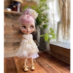 ネオブライス☆レースのふんわりワンピース＋紫陽花のヘアアクセ