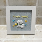 【送料無料】刺繍　フレーム　インテリア　トイプードル　父の日