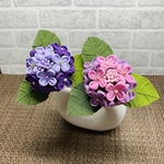 ちりめんつまみ細工ミニ紫陽花2本セット