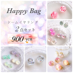 【2点セット福袋】数量限定ドームイヤリングセット