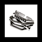 再販 silver925【Forever RING】﻿シルバー  シルバー925 指輪 メンズ ユニセックス  カッコイイ モード メッセージ シンプル   パンク ロック 病みかわいい ストリート