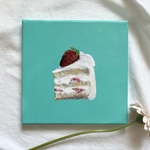ショートケーキ アクリル画