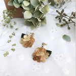 木の紙で作る 紫陽花 イヤリング・ピアス