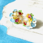 夏の花壇　ピアス/イヤリング