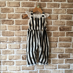 サロペット＊タックパンツ　ストライプ×ドット