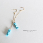 14kgfチェーン◆TURQUOISEアメリカンピアス
