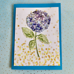 メッセージカード　多目的カード　紫陽花　（アジサイ　ブルー）