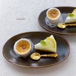 クレームブリュレとレモンのレアチーズケーキセット