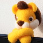 リーゼントらいおん＊「髪型が決まれば、何でも来いだ☆」 パソコン＊羊毛フェルト