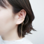 イヤーカフ「also」真鍮製　スネークチェーン