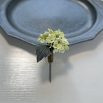 布花🌿アナベルのちっちゃな紫陽花のブローチ