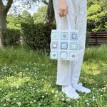 ちょっとそこまで♪ クロシェ編みトートバッグ　『ミントグリーン』