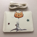 送料込み　受注作成　ねずみパスケース　動物IDカードホルダー　ネズミネームホルダー  カードケース　保護者証　ネコ風船　ハムスター　