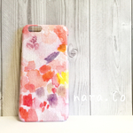 【送料無料】北欧 テキスタイル風 春待ち色 水彩画のiPhone6/6sケース