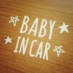 53 BABY IN CAR ステッカー ほし2