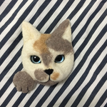 ネコブローチ　猫ブローチ　羊毛フェルト　3/28