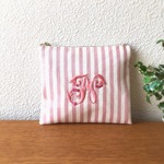 sumichi様オーダー品 イニシャル刺繍 ポーチ 『N』