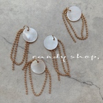 shell chain charm     gold