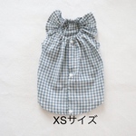 [犬服]  XSサイズ 完成品 チワワ　　　　　　　　　　　チェック柄 キャミソールワンピース 背中開き バックオープン