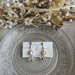 【ﾋﾟｱｽ/ｲﾔﾘﾝｸﾞ】クリアフラワー×パール