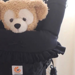 jさま専用☆よだれカバー&首回りカバー☆フリルたっぷりカバー☆両面ダブルガーゼ☆ブラック
