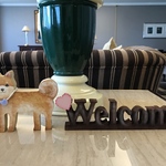 トールペイント　柴犬のウェルカム　