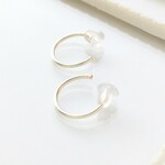 〈痛くない〉シルバーリングシンプルイヤーカフ・イヤリング・フェイクピアス・イヤークリップ(両耳用)〈先端を曲げないタイプ〉(直径約10㎜、太さ約0.85㎜)(調節可能)管理1948