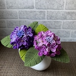 ちりめんつまみ細工ミニ紫陽花2本セット