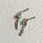 リカちゃんシルバー羽根ピアス