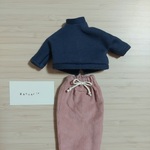 リカちゃん服　スウェットシャツとロングタイトスカート　ピンク