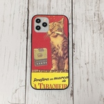レトロ アンティーク 昭和 ネコ 猫 ねこ　iPhoneケース強化ガラス スマホケース