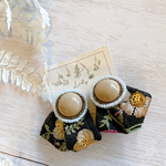 一点もの◆beige flowerインド刺繍ピアス/イヤリング◆