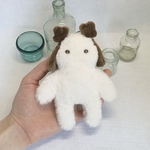 クローバーややぴい ぬいぐるみ(人型) 《白×茶色》