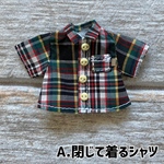  ●オビツ11 ●閉じるタータンチェックシャツ　ミックスカラー