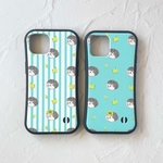 ミモザとハリネズミスマホケース（iPhone14シリーズ対応可能）
