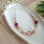 チェコビーズとチェコパールのネックレス（ギフトラッピング無料）