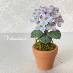 【販売】ブローチ～紫陽花B（淡い青紫）～